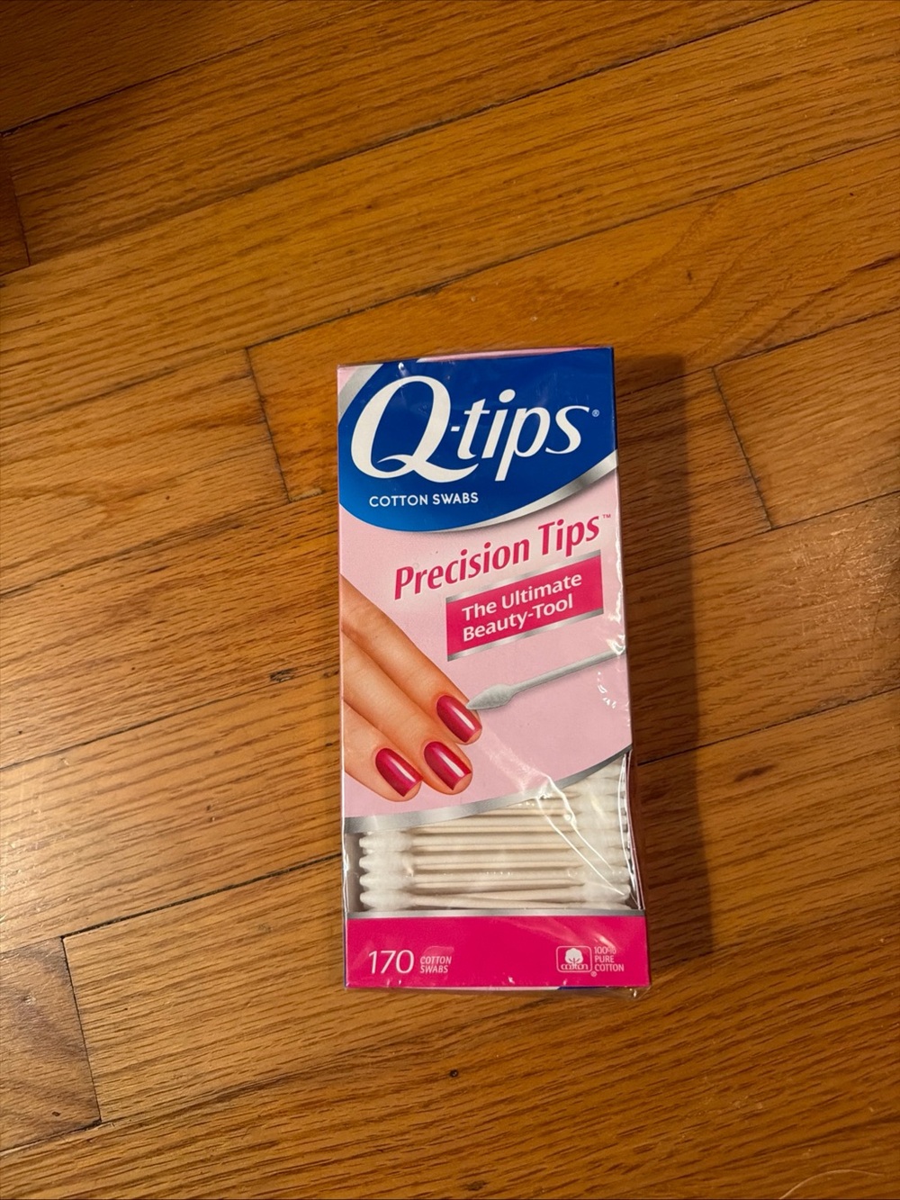 Q Tips Precision 100% Pure Cotton Swabs 170 total Manicure Nail Tool New In Box